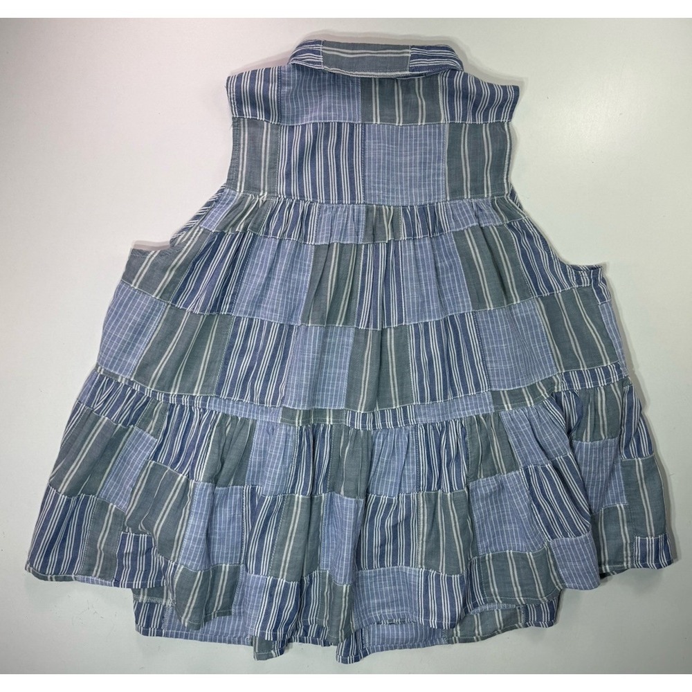 Anthropologie Pilcro Patchwork Tiered Ruffle Sleeveless Top Size 1X NEW - Picture 8 of 12